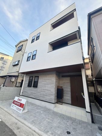 東鳴尾町2丁目新築戸建 前面道路含む外観 東鳴尾町2丁目新築戸建 前面道路含む外観