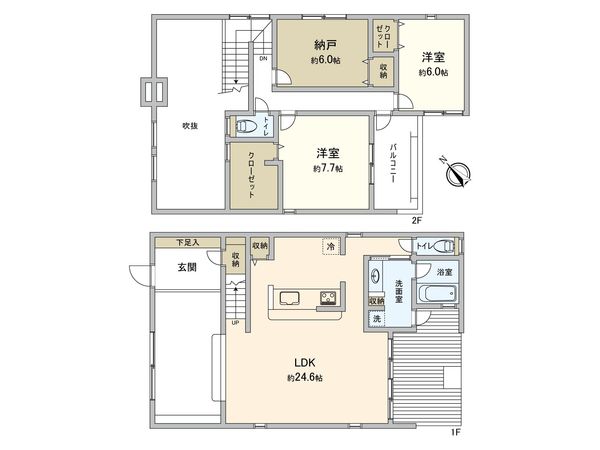 南甲子園3丁目戸建 3号地 間取図(平面図) 南甲子園3丁目戸建 3号地 間取図(平面図)