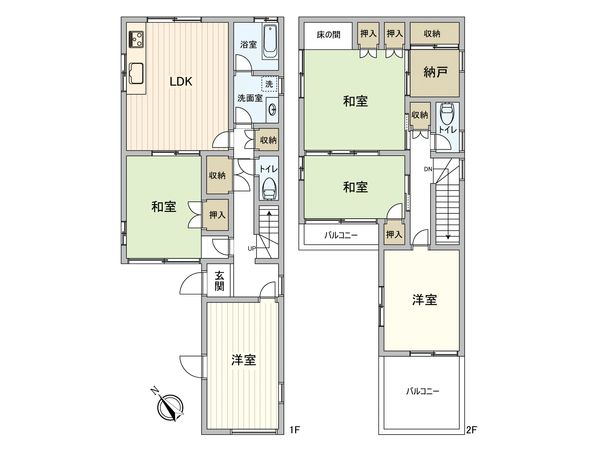 甲子園五番町 戸建 間取図(平面図) 甲子園五番町 戸建 間取図(平面図)