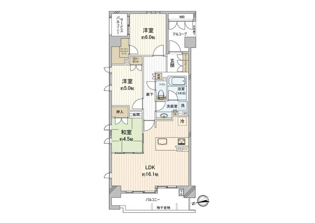 グランドパレス西宮武庫川 間取図(平面図) グランドパレス西宮武庫川 間取図(平面図)