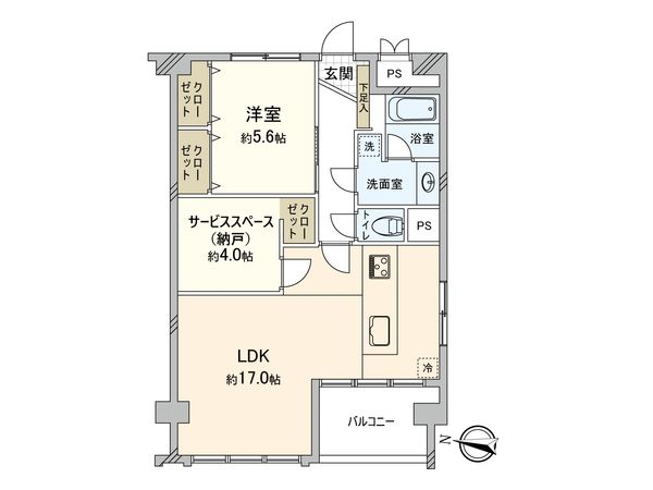 鳴尾小松住宅 A棟 間取図(平面図)