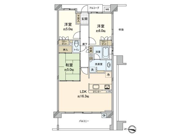 ガーデンヒルズ甲子園口 間取図(平面図)