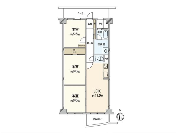 甲子園住宅 間取図(平面図) 甲子園住宅 間取図(平面図)