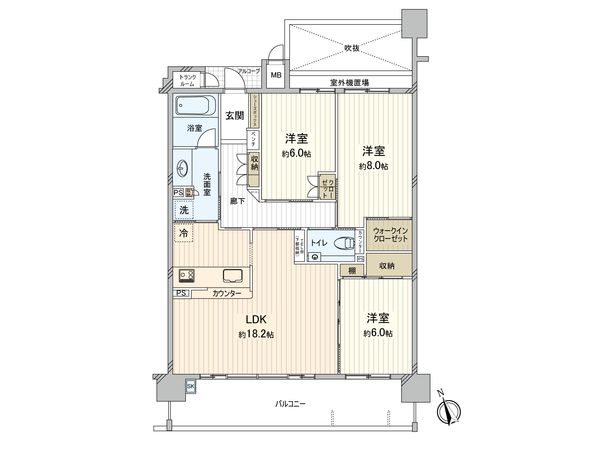 ローレルスクエア甲子園四番館 間取図(平面図) 間取図(平面図)