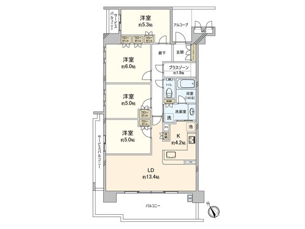 ファインシティ甲子園ノースレジデンス 間取図(平面図) 間取図(平面図)