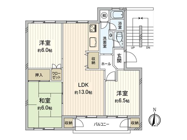 甲子園ビューハイツ S棟 間取図(平面図) 甲子園ビューハイツ S棟 間取図(平面図)