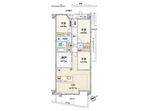 プレサンスグラン甲子園五番町 間取図(平面図) プレサンスグラン甲子園五番町 間取図(平面図)