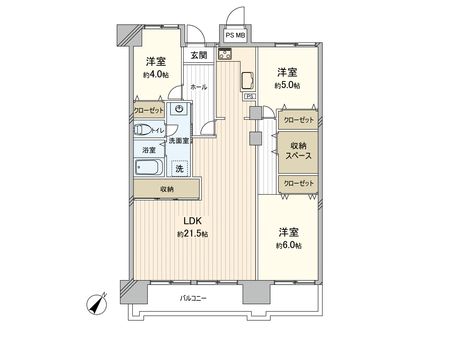 武庫川みどりのまち10号棟 間取図