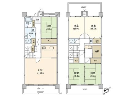 武庫川樹のまち第一 14号棟 間取図