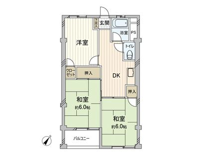 甲子園第6コーポラス 間取図(平面図)