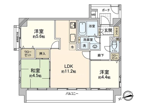 ユニーブル上甲子園 間取図(平面図)