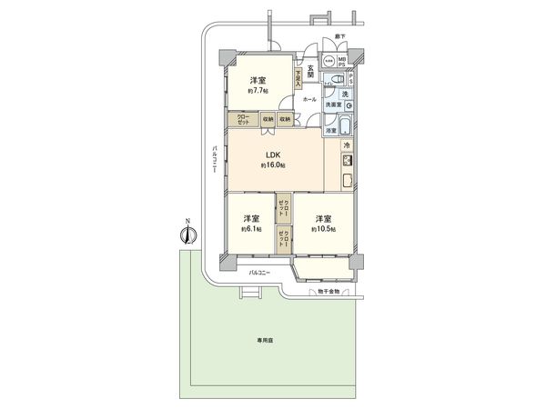 ジークレフ第2武庫川 間取図(平面図) ジークレフ第2武庫川 間取図(平面図)