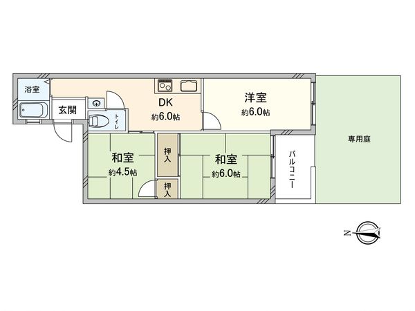 甲子園第3コーポラス 間取図(平面図)