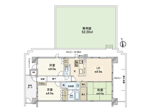 ジェネラス西宮 間取図(平面図) ジェネラス西宮 間取図(平面図)