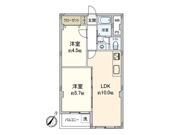 甲子園第8コーポラス A棟 間取図(平面図) 甲子園第8コーポラス A棟 間取図(平面図)