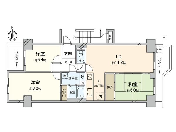 イトーピア武庫川 間取図(平面図) イトーピア武庫川 間取図(平面図)