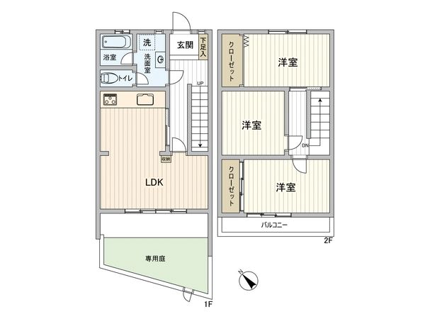 上田中町住宅 間取図(平面図) 上田中町住宅 間取図(平面図)