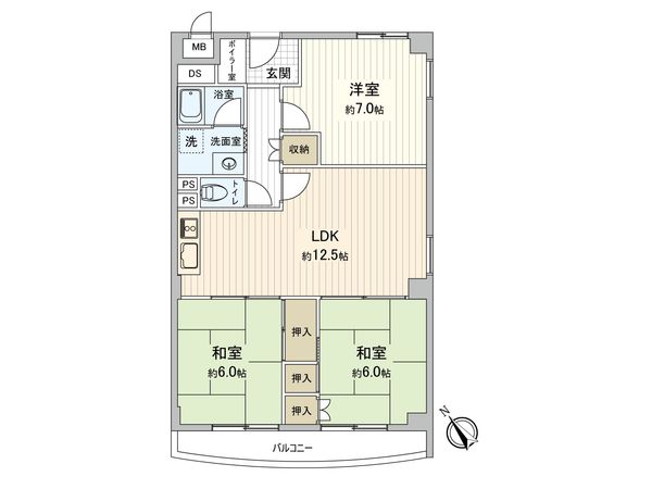 ハイム甲子園 間取図(平面図) ハイム甲子園 間取図(平面図)