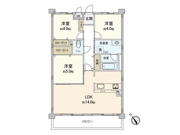 藤和ハイタウン西宮 間取図(平面図)
