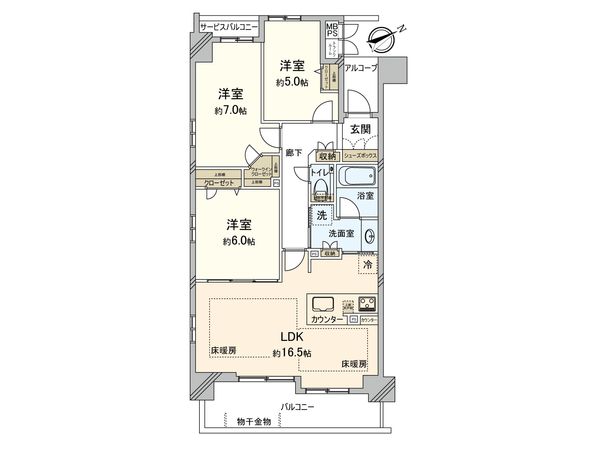 ワコーレ甲子園八番町 間取図(平面図) ワコーレ甲子園八番町 間取図(平面図)