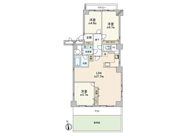 武庫川サニーハイツ 間取図(平面図) 武庫川サニーハイツ 間取図(平面図)