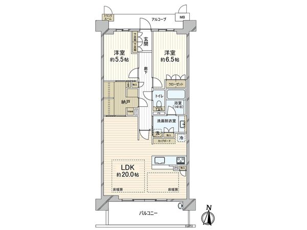 ジオ甲子園口二見町 間取図(平面図) ジオ甲子園口二見町 間取図(平面図)
