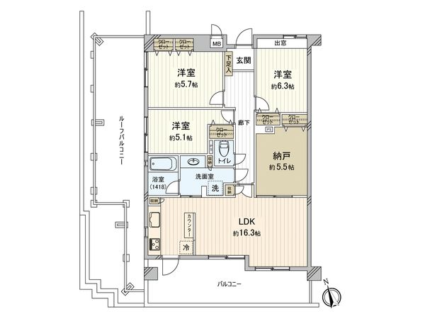 ヴェール甲子園 間取図(平面図) 間取図(平面図)