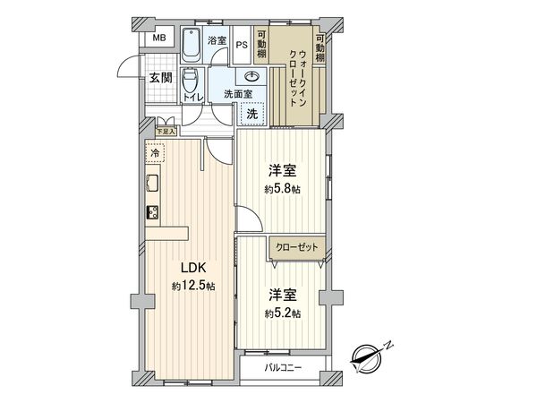 甲子園第6コーポラス 間取図(平面図) 甲子園第6コーポラス 間取図(平面図)