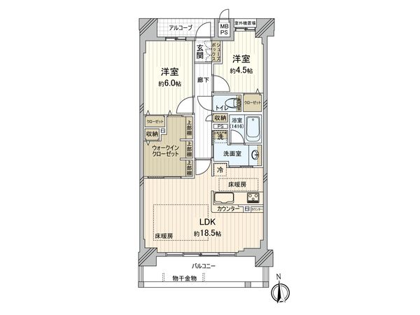 ワコーレ西宮EXE 間取図(平面図)