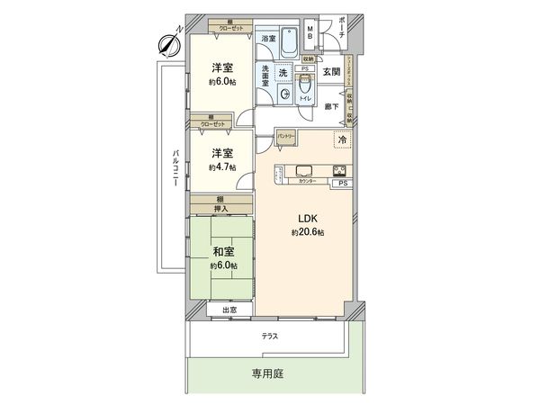 ジークレフ西宮鳴尾 間取図(平面図) ジークレフ西宮鳴尾 間取図(平面図)
