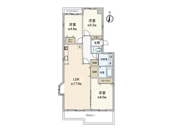 ドルミ武庫川 間取図(平面図) 間取図(平面図)
