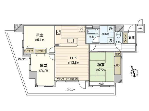 ネオハイツ甲子園口 間取図(平面図) ネオハイツ甲子園口 間取図(平面図)