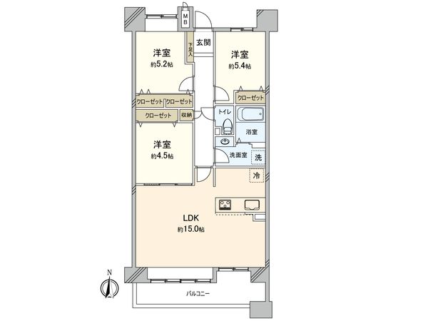 コート甲子園南 3番館 間取図(平面図) 間取図(平面図)