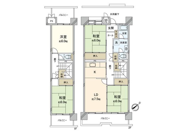武庫川樹のまち第一 13号棟 間取図(平面図) 武庫川樹のまち第一 13号棟 間取図(平面図)