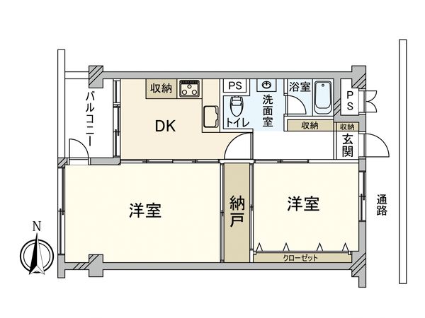 鳴尾小松住宅 A棟 間取図(平面図) 鳴尾小松住宅 A棟 間取図(平面図)