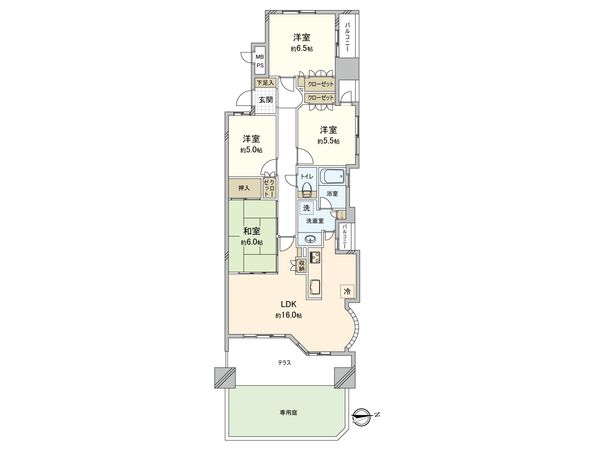 ライオンズマンション甲子園口ラルジュ 壱番館 間取図(平面図) 間取図(平面図)