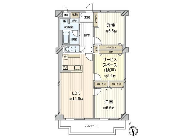 上甲子園ビューハイツ 間取図(平面図) 間取図(平面図)