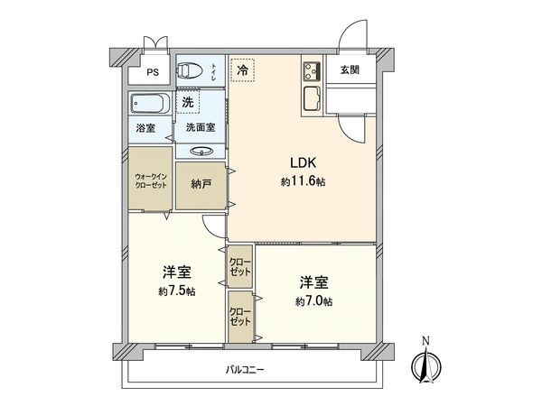 鳴尾小松住宅 B棟 間取図(平面図) 間取図(平面図)