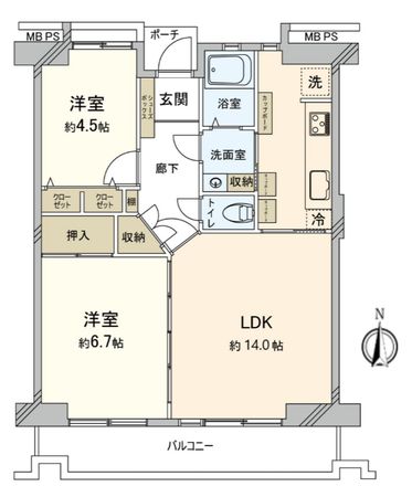 武庫川第2一番街 2号棟 間取図(平面図) 武庫川第2一番街 2号棟 間取図(平面図)