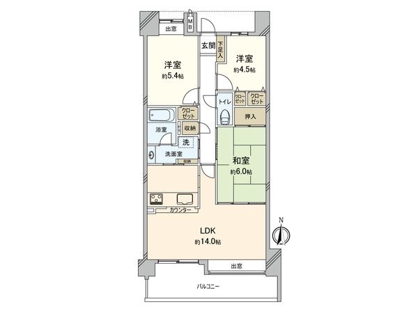 コート甲子園南 3番館 間取図(平面図) 間取図(平面図)