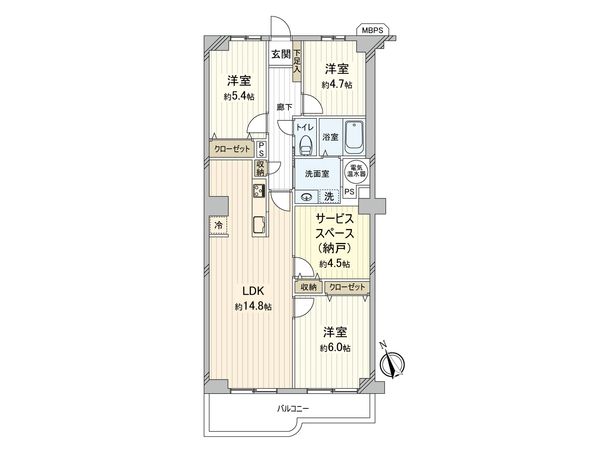 浜甲子園グリーンマンション 間取図(平面図) 間取図(平面図)
