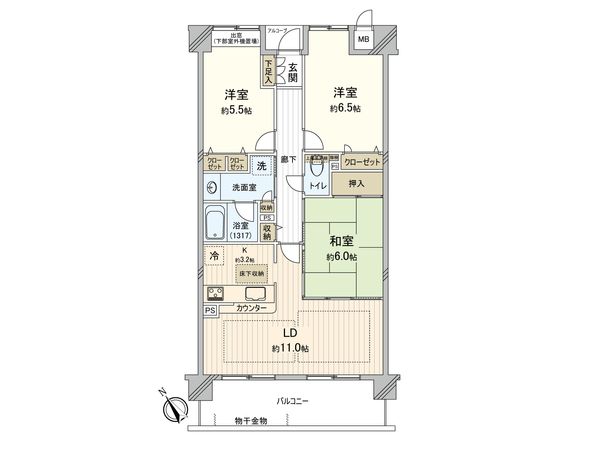 ダイアパレス甲子園 間取図(平面図)