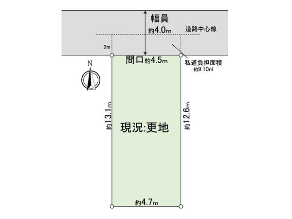 右京区太秦上ノ段町 区画図
