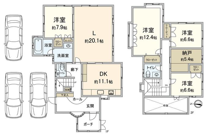 右京区花園天授ケ岡町 間取図(平面図) 右京区花園天授ケ岡町 間取図(平面図)