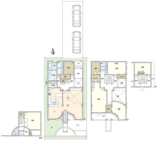 右京区西院金槌町 間取図(平面図) 右京区西院金槌町 間取図(平面図)