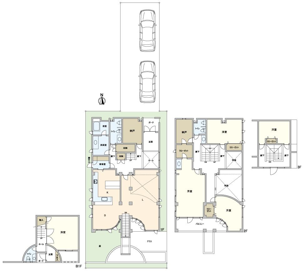 右京区西院金槌町 間取図(平面図) 間取図(平面図)