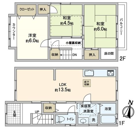 右京区西京極東側町 間取図(平面図) 右京区西京極東側町 間取図(平面図)