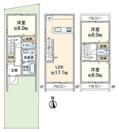 右京区梅津徳丸町 間取図(平面図) 間取図(平面図)