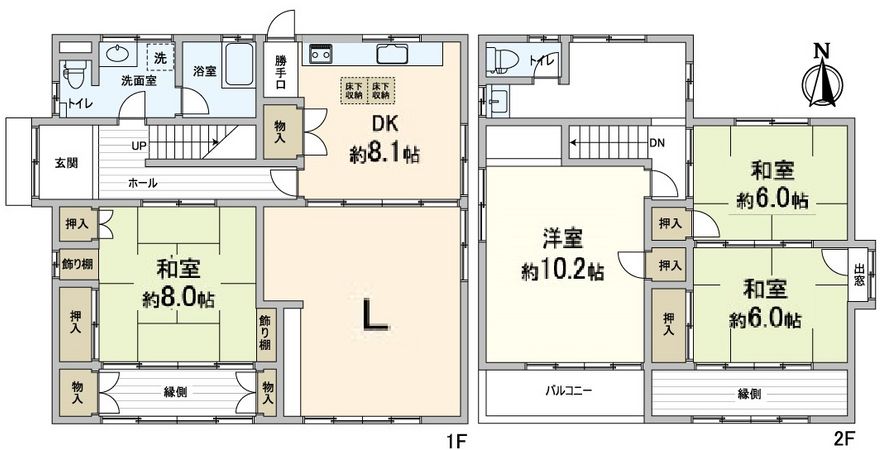 右京区鳴滝泉殿町 間取図(平面図)