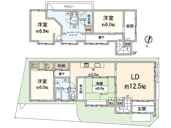 右京区鳴滝松本町 間取図(平面図) 右京区鳴滝松本町 間取図(平面図)
